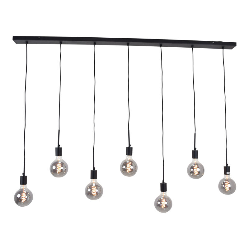 Industri pendel lampe spisebord sort, Bolb