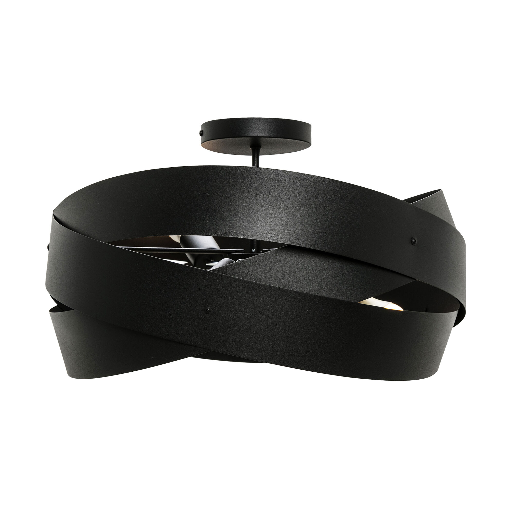 Modern loftlampe sort, Tanno