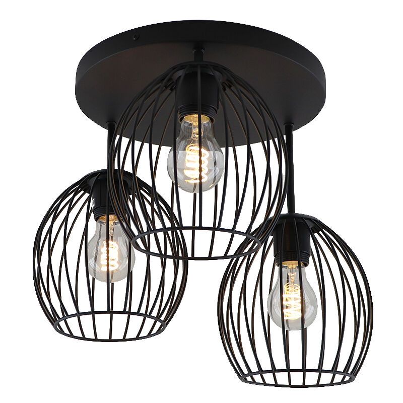 Industri loftlampe sort, Wiro