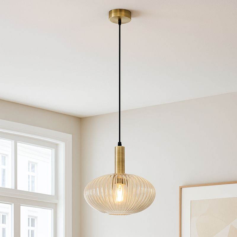 Retro pendler lampe rav, Charlois Retro pendler lampe rav, Charlois
