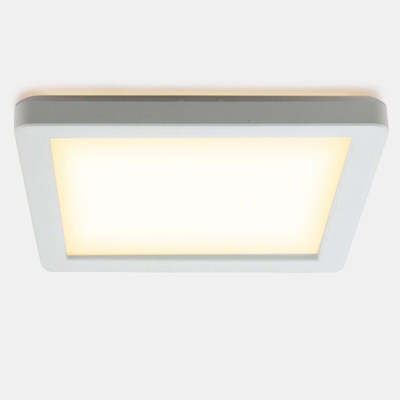Plast loftlampe badeværelse hvid, Shivani, 15W, 3000K LED, IP44 Plast loftlampe badeværelse hvid, Shivani, 15W, 3000K LED, IP44