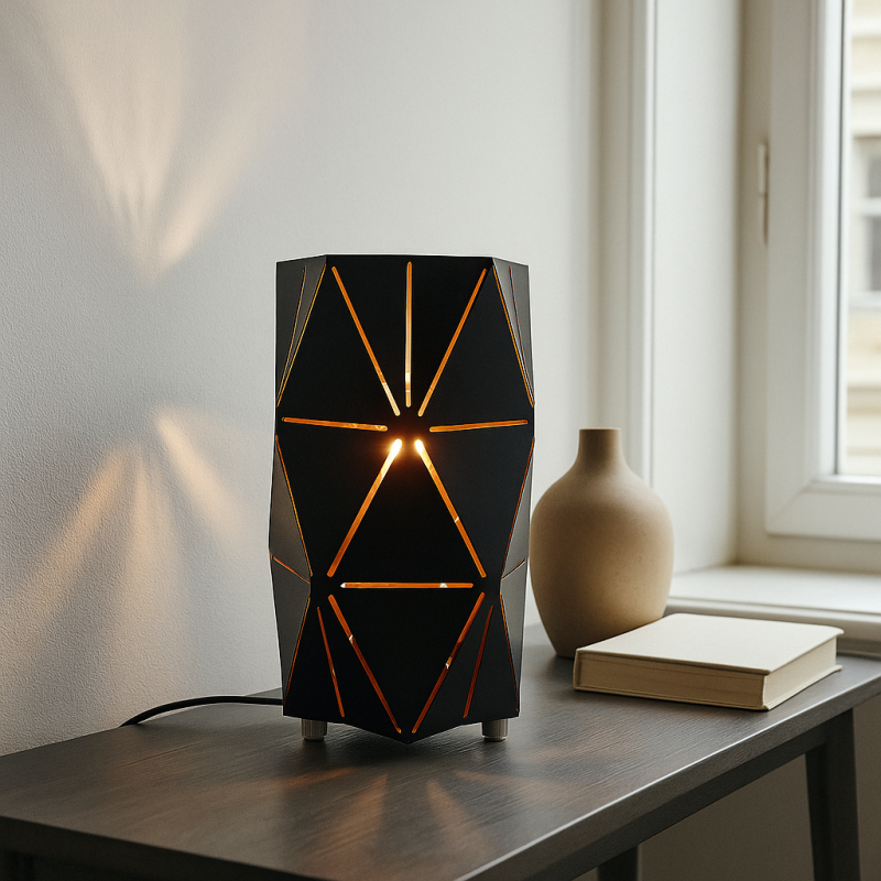 Modern bordlampe guld, Sivar, med brytare