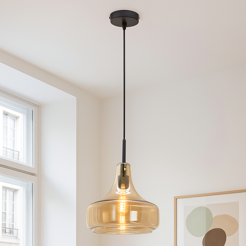 Modern pendler lampe rav, Yael Modern pendler lampe rav, Yael