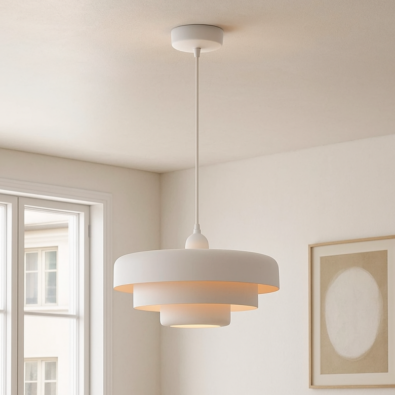 Modern pendler lampe hvid, Meredith