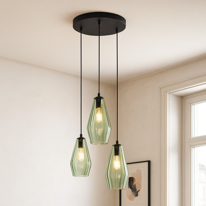 Modern pendler lampe grøn, Aimee