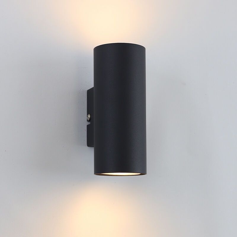 Modern up down væglampe sort, Elena