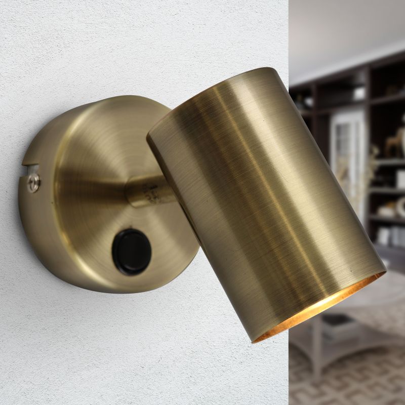 Modern væglampe bronze, Elena, med brytare Modern væglampe bronze, Elena, med brytare