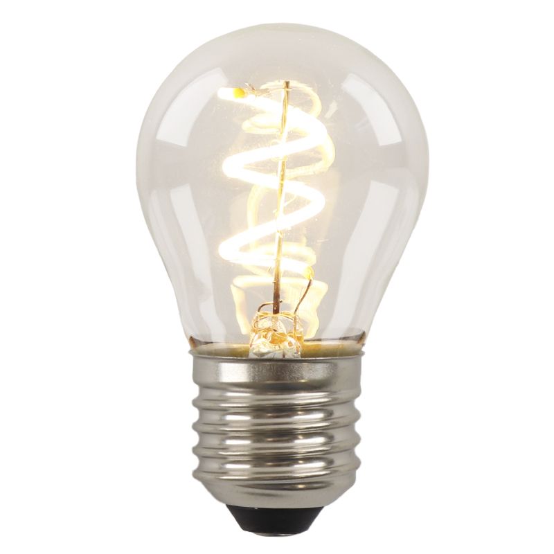 Dimmbare Olucia E27 filament pære Tuelo, P45, 4W, 2700K