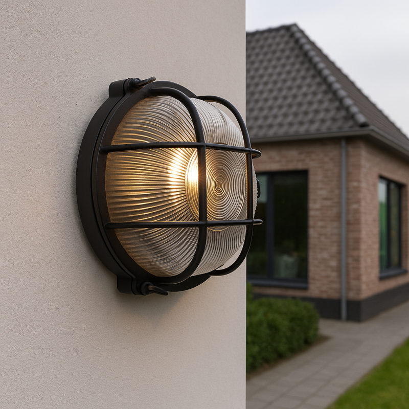 Industri udendørslampe sort, Juanita, IP44