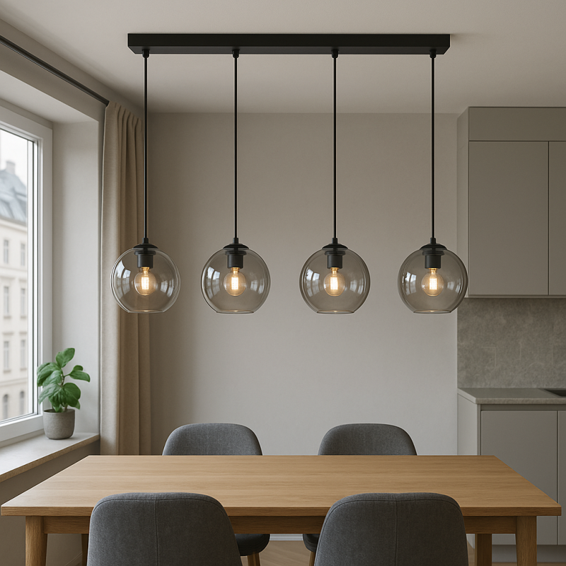 Design pendler lampe grå, Giada