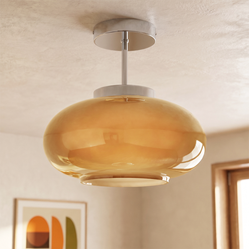 Retro loftlampe taupe, Elba