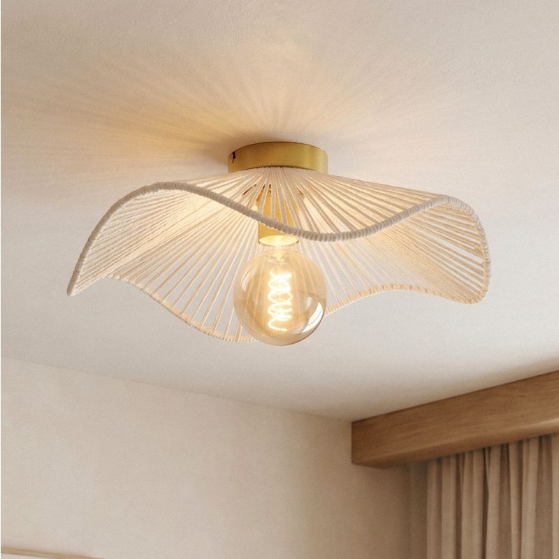 Rustik loftlampe messing, Annelot