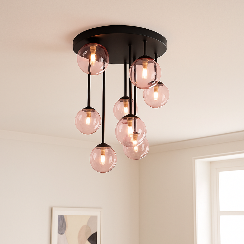 Design loftlampe lyserød, Stacy Design loftlampe lyserød, Stacy