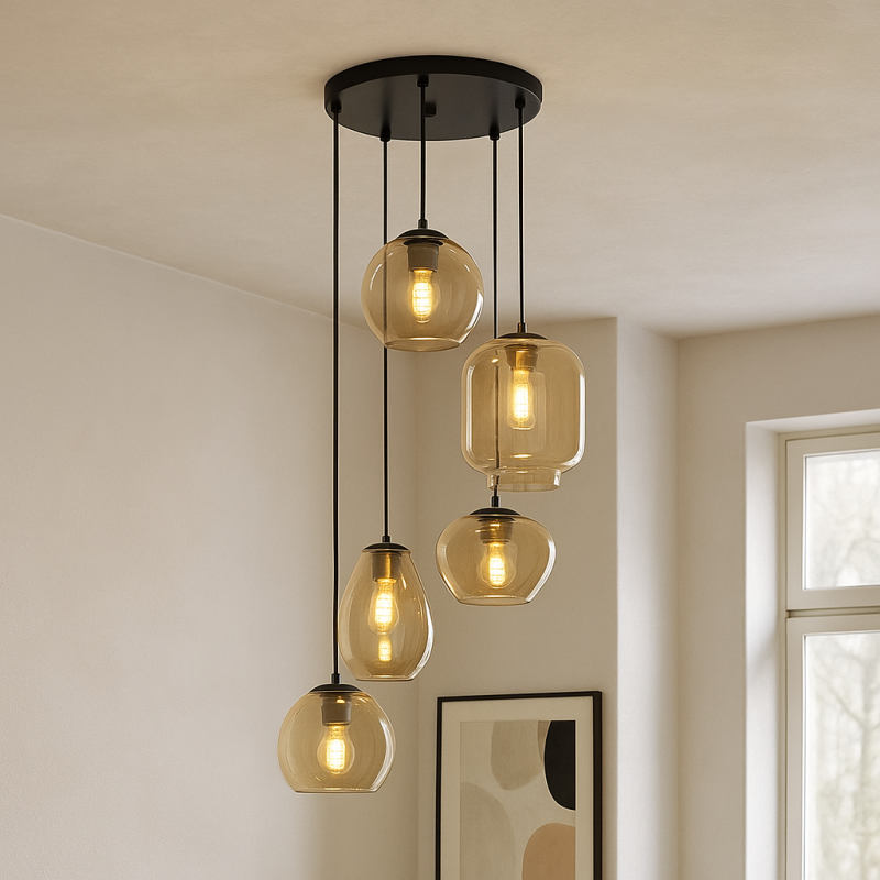 Modern pendler lampe rav, Caia