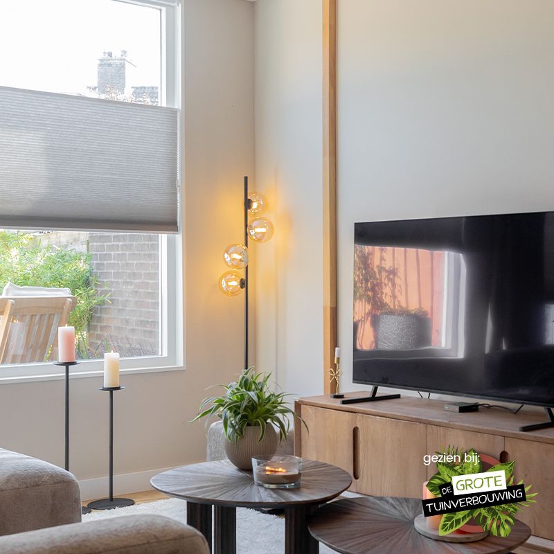 Design gulv lampe rav, Remo, med brytare