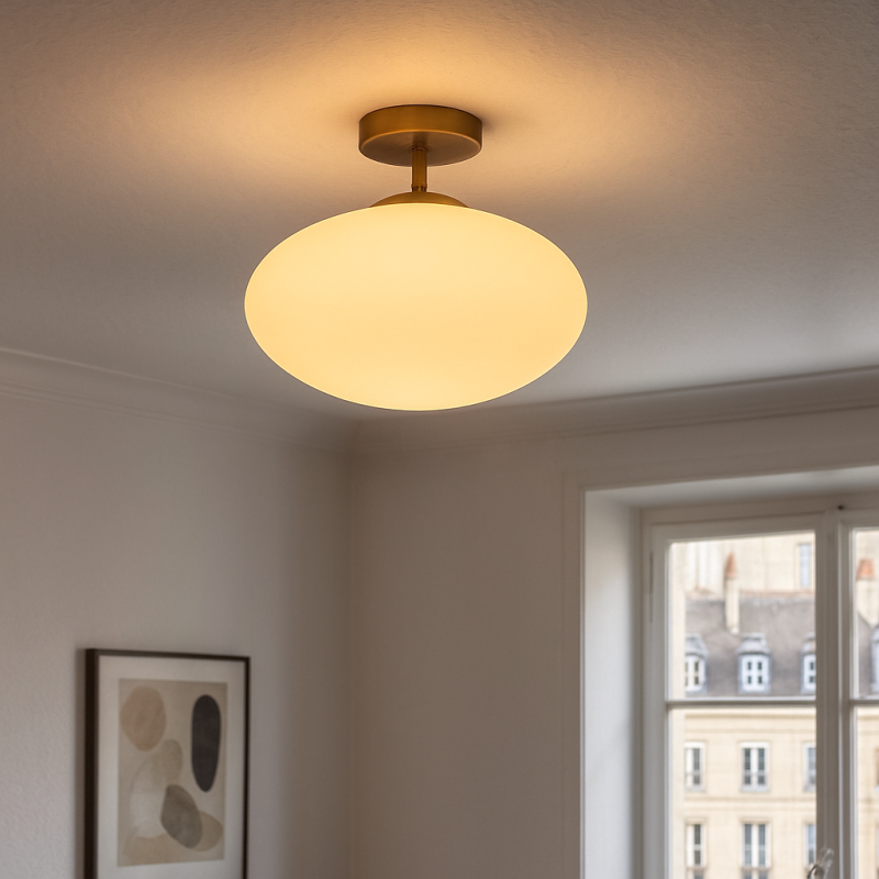 Design loftlampe hvid, Kimi