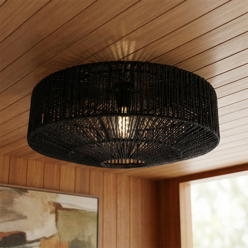 Rustik loftlampe sort, Pippa