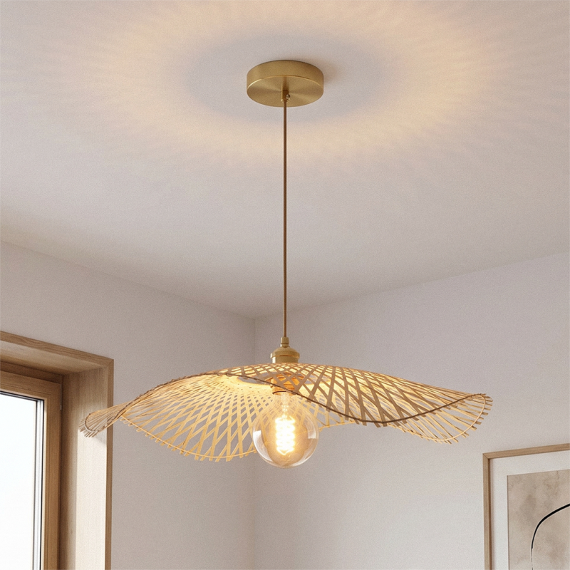 Bambus pendler lampe brun, Romee