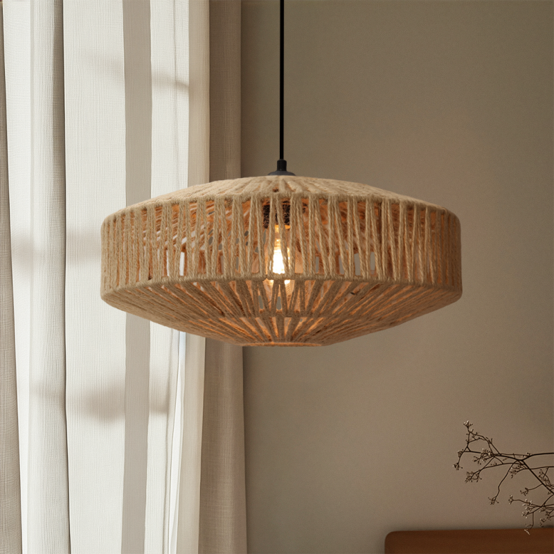 Japandi pendler lampe brun, Selena
