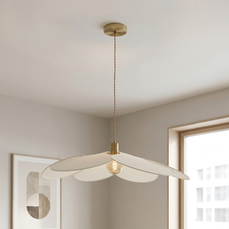 Japandi pendler lampe creme, Nena