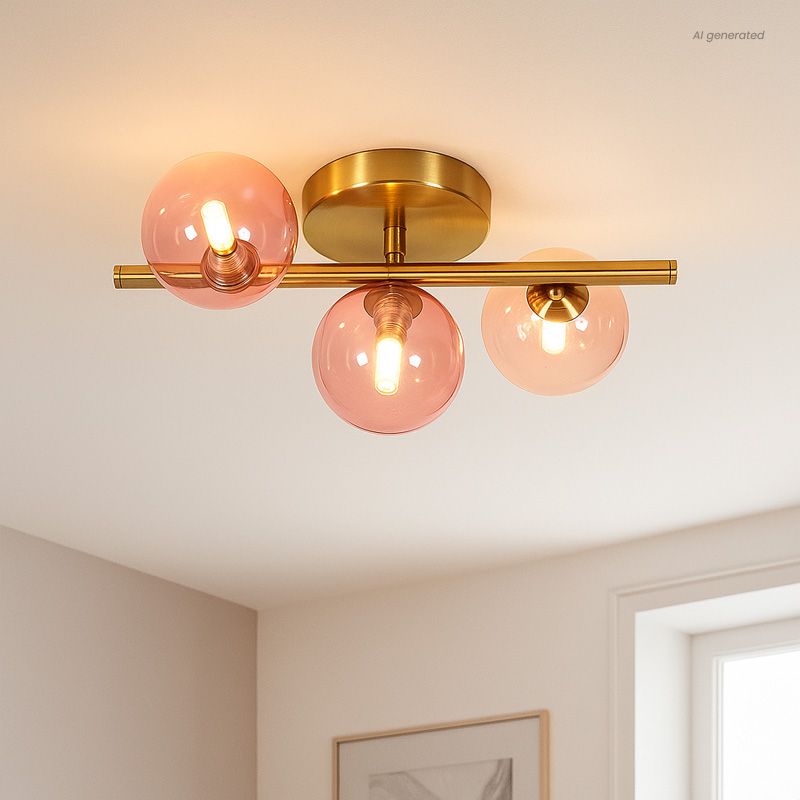 Design loftlampe lyserød, Remo Design loftlampe lyserød, Remo