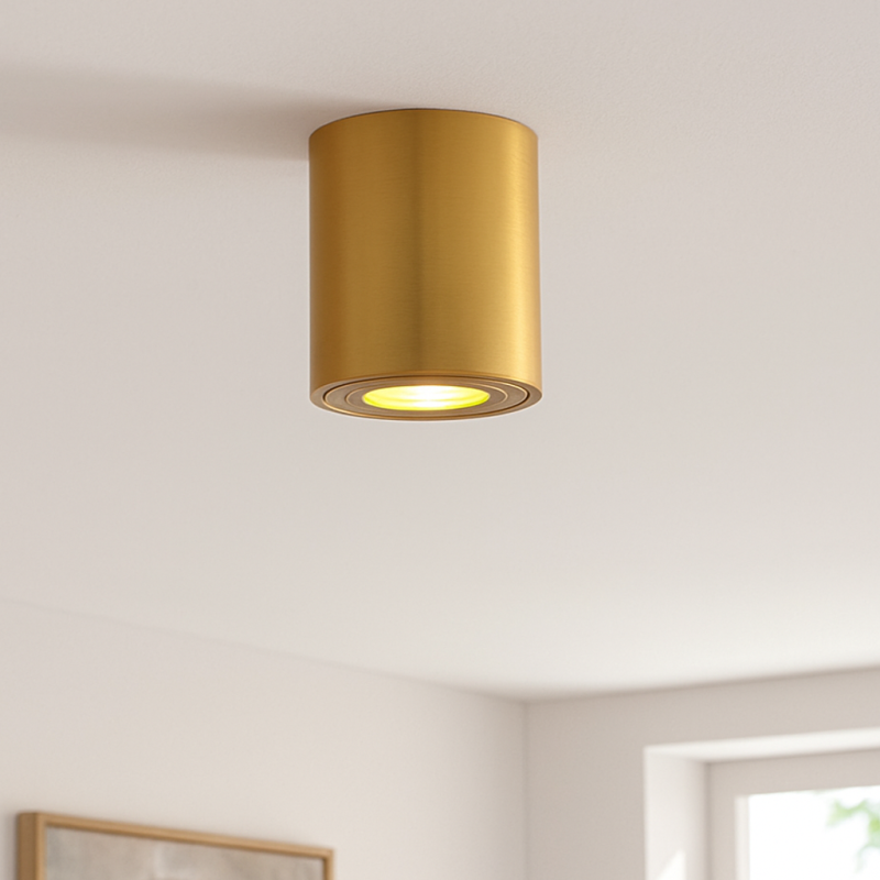 Metal påbygningsspot messing, Alion, IP44