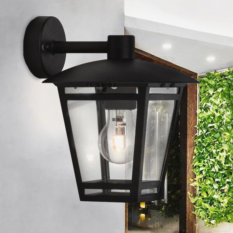 Modern udendørslampe sort, Jedidjah, IP44