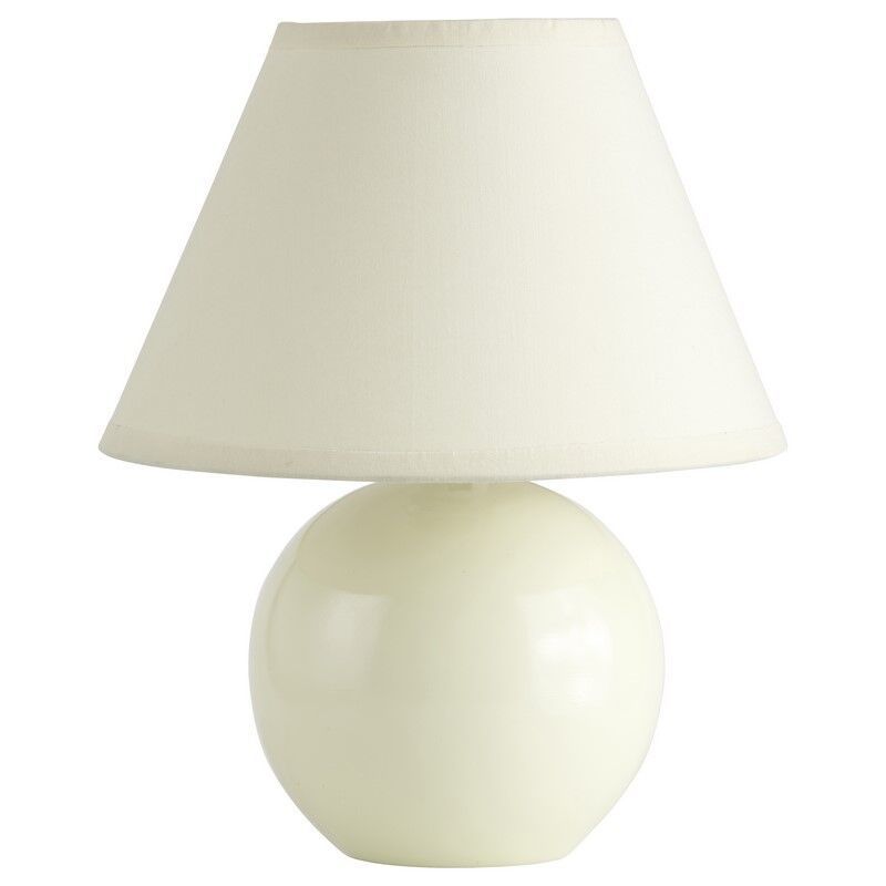 Keramik bordlampe beige, Pilar, med brytare Keramik bordlampe beige, Pilar, med brytare