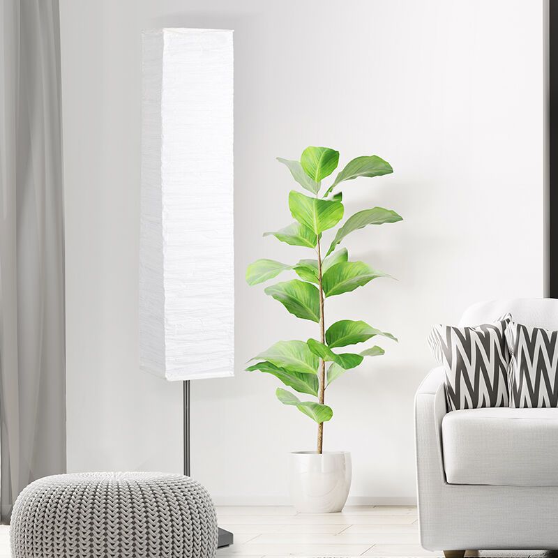 Papir gulv lampe hvid, Octavio, med brytare Papir gulv lampe hvid, Octavio, med brytare