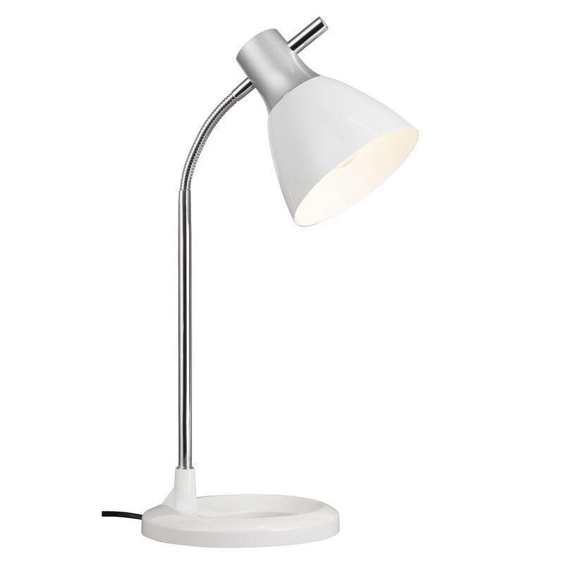 Design skrivebordslampe hvid, Liberty, med brytare