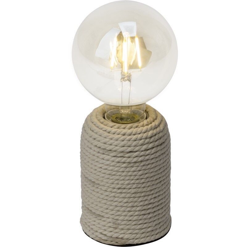 Beton bordlampe brun, Adelynn, med brytare