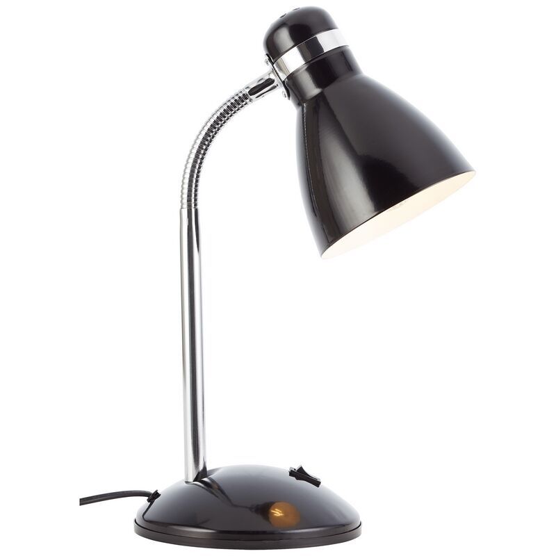 Plast skrivebordslampe sort, Santana, med brytare