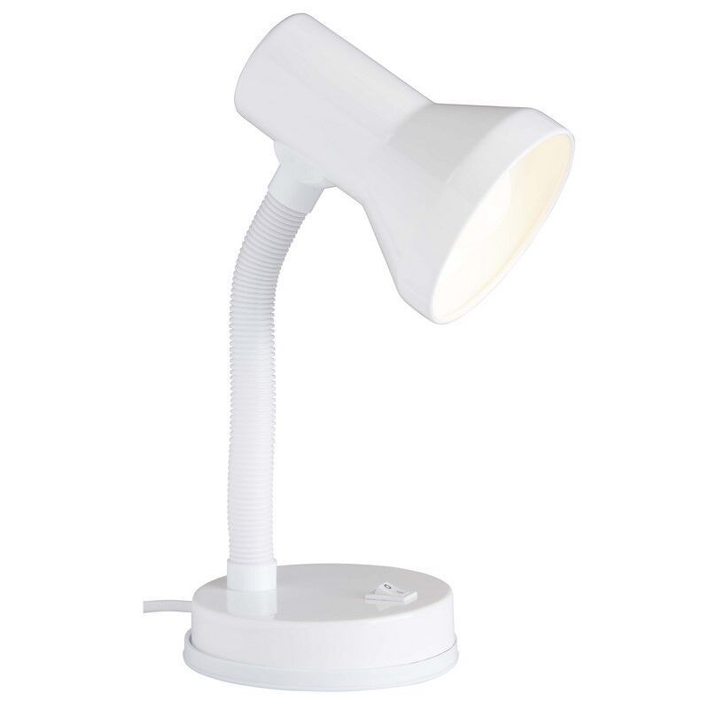 Plast skrivebordslampe hvid, Loet, med brytare