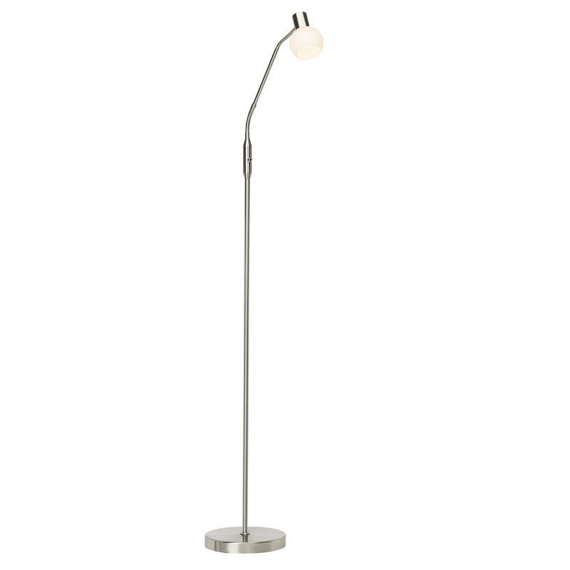 Metal gulv lampe krom, Jaydah, med brytare