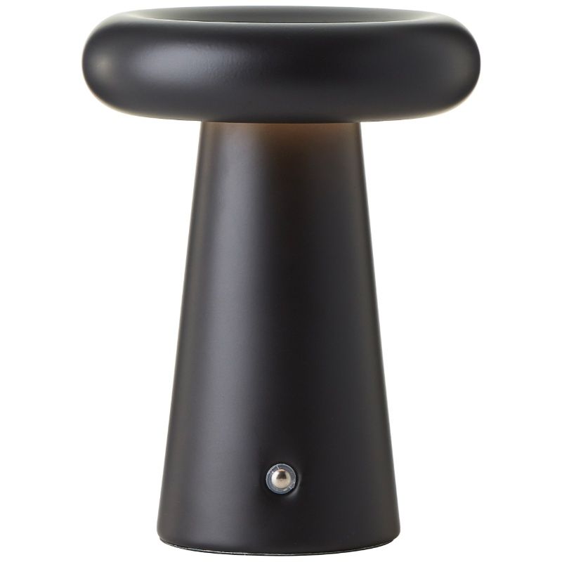 Modern genopladelig udendørs bordlampe sort, Stig, 3W, 3000K LED, IP44, 3 trins lysdæmper