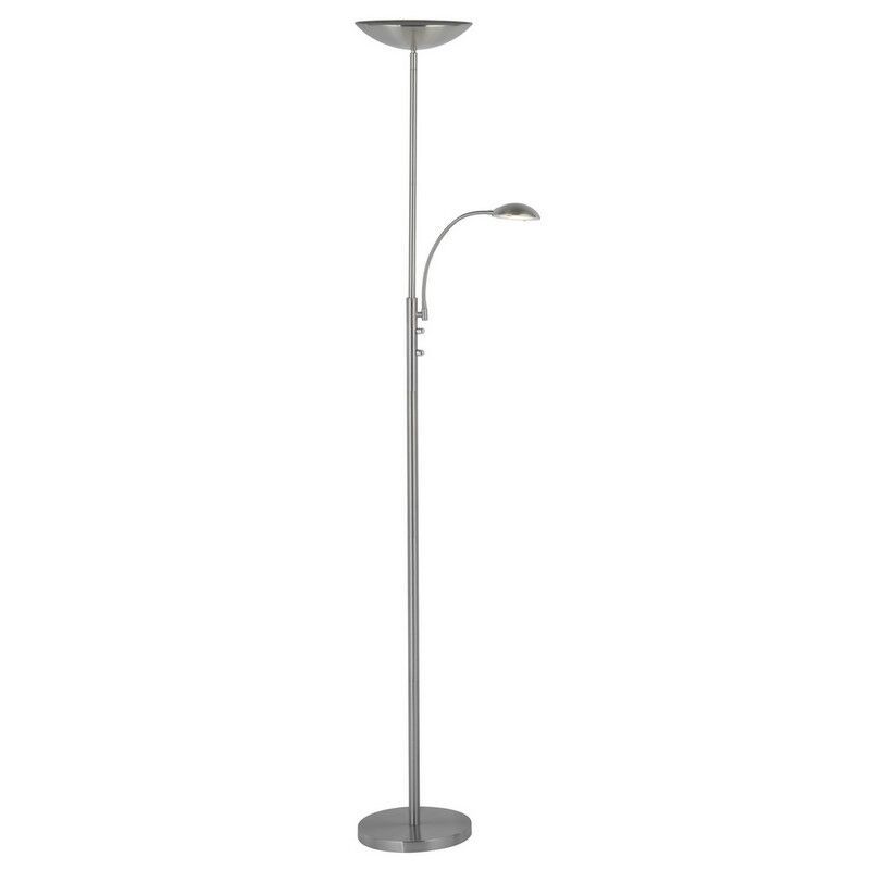Modern gulv lampe krom, Elina, 18W, 3000K LED Modern gulv lampe krom, Elina, 18W, 3000K LED