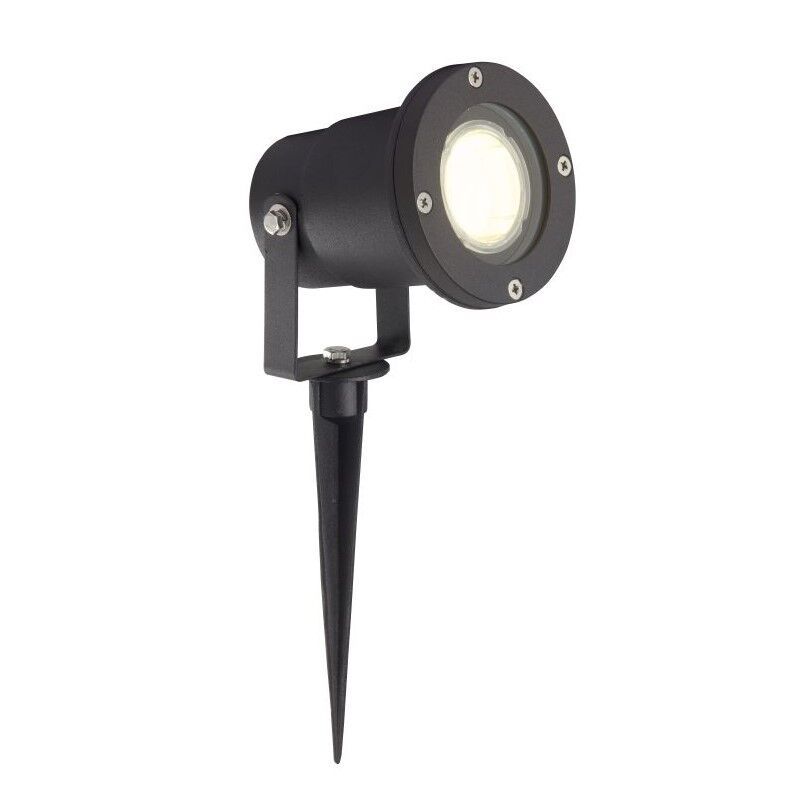 Aluminium havespot på spyd sort, Shanna, IP44