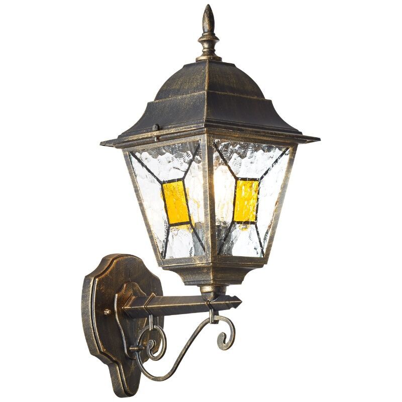 Klassisk udendørslampe rustfarvet, Levinus, IP44