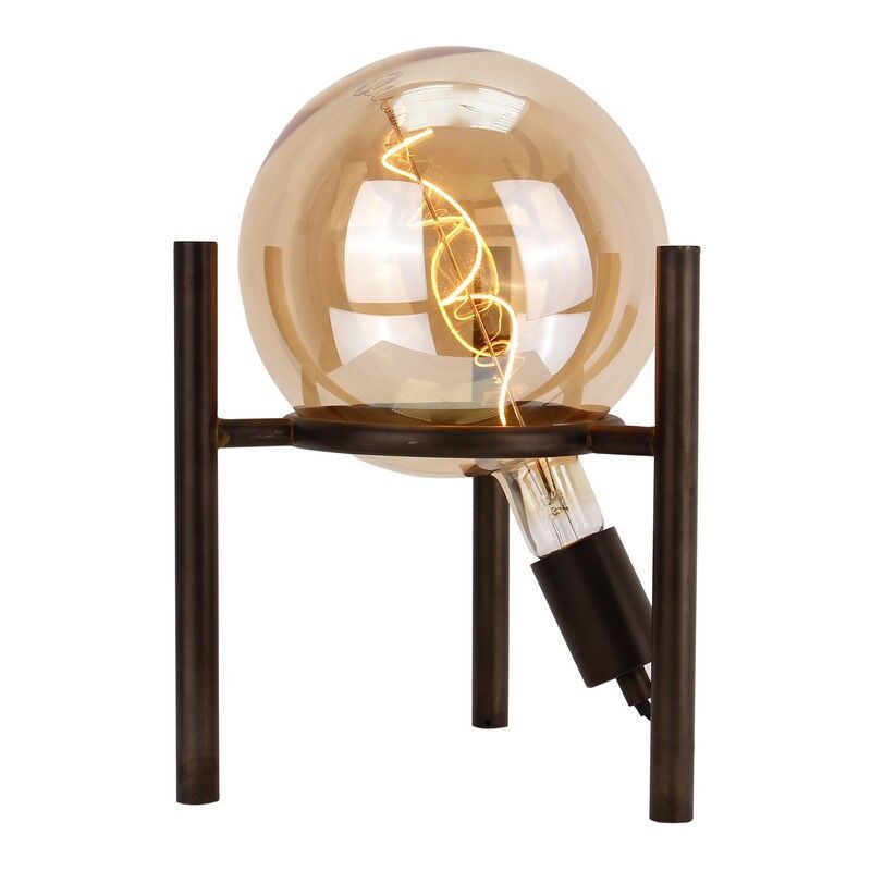 Retro bordlampe sort, Alvin, med brytare