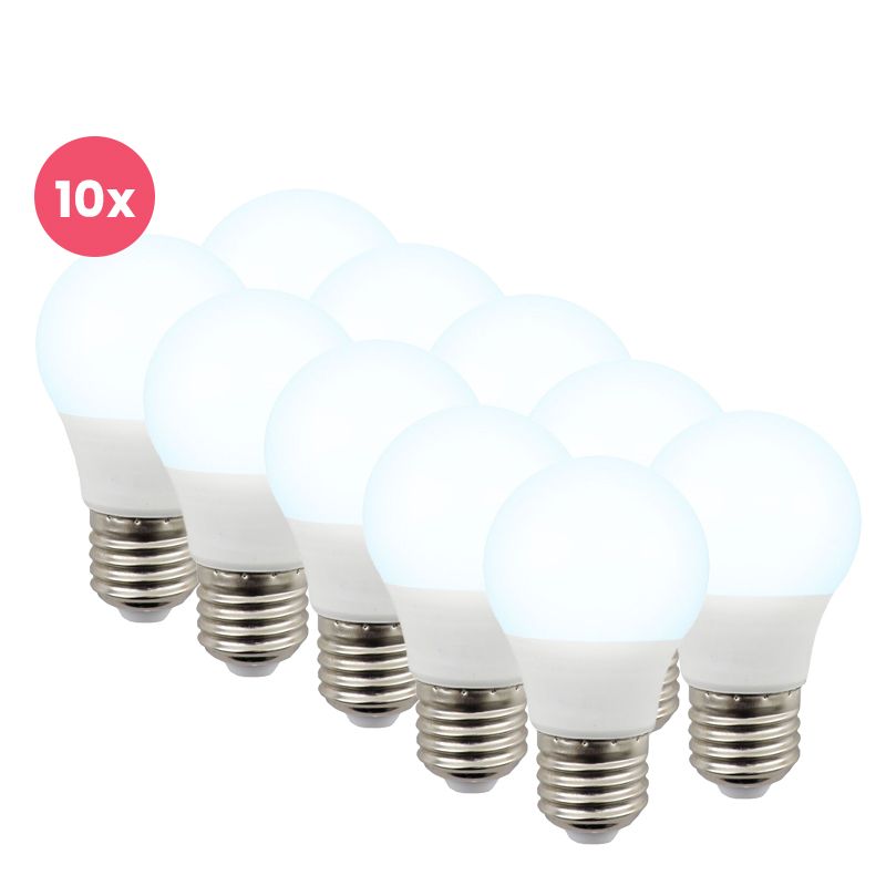 10-pak Lagiba E27 LED pære Bradley, P45, 3W, 6500K