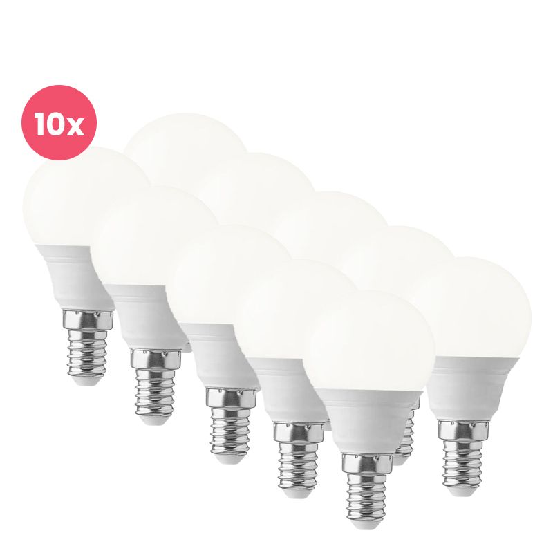 10-pak E14 LED pære Lasco, P45, 3W, 3000K