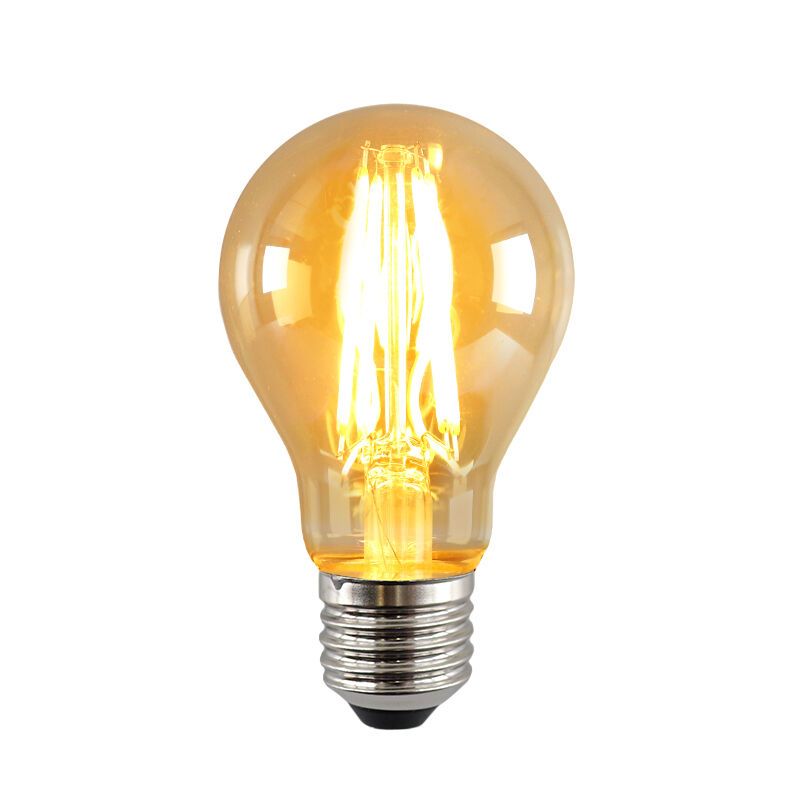 Dæmpbar Olucia E27 LED pære, A60, 5w, Amber glas, 2400k