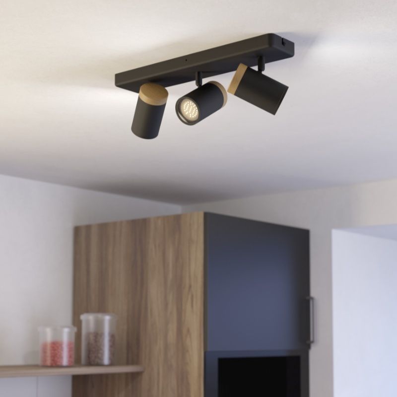 Sort modern vægspot stål, Conradus, IP44 Sort modern vægspot stål, Conradus, IP44