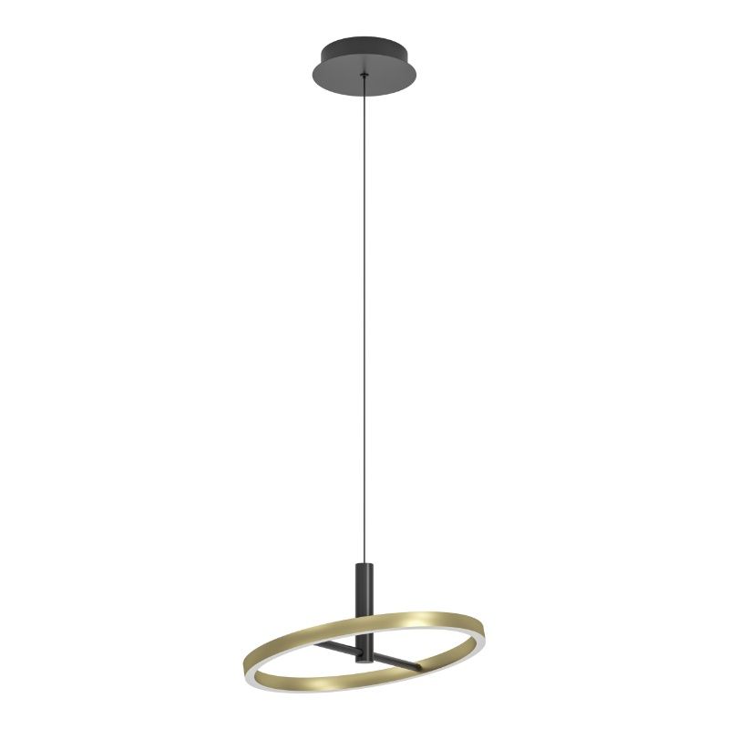 Messing design pendler lampe metal, Buket, 19W, 3000K LED, 3 trins lysdæmper
