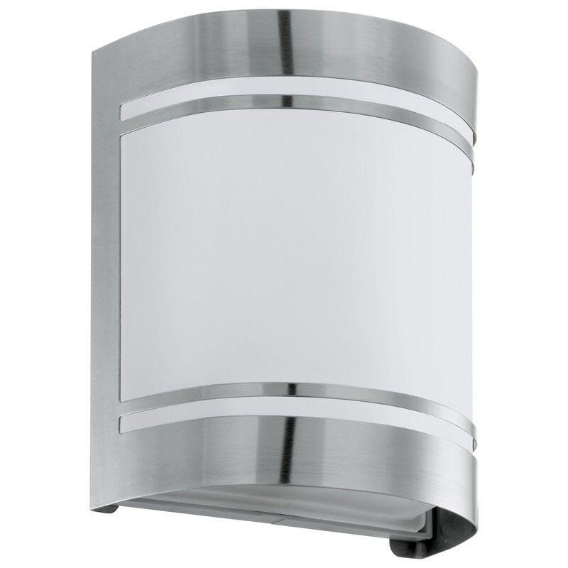 Sølv modern udendørslampe glas, Aartje, IP44