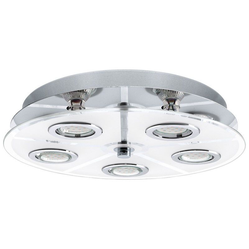 Krom modern plafond glas, Lusie Krom modern plafond glas, Lusie