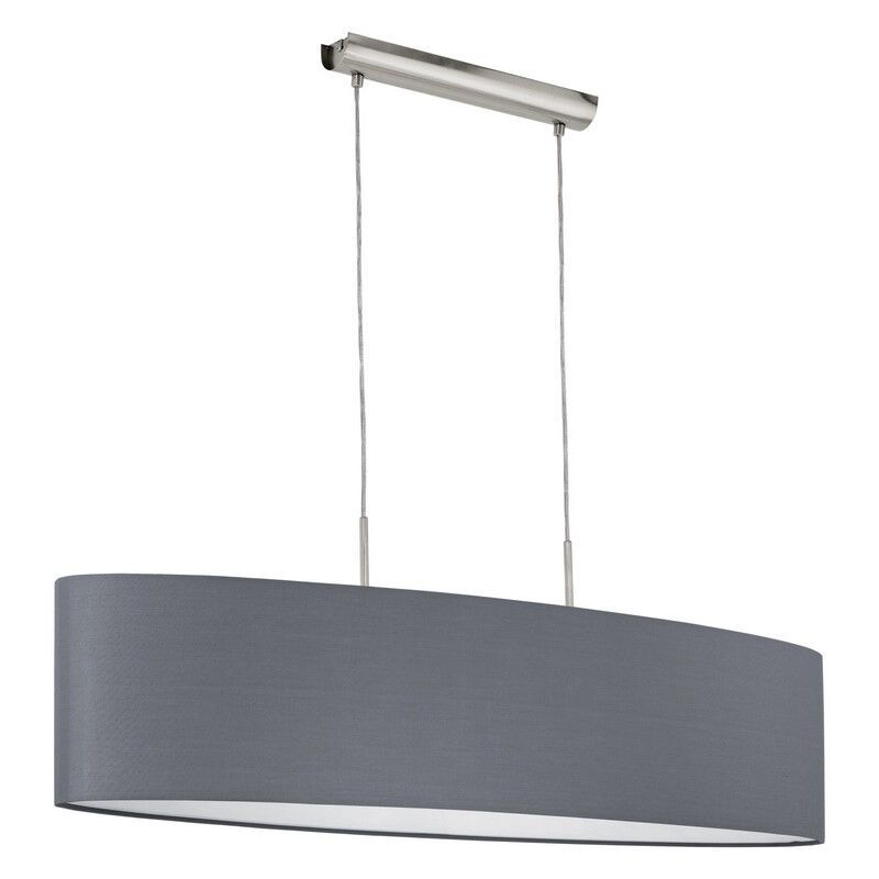 Grå modern pendler lampe stof, Abano Grå modern pendler lampe stof, Abano