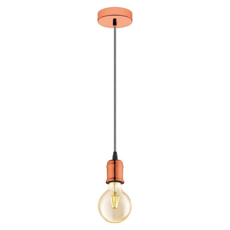 Kobber vintage pendler lampe metal, Christel