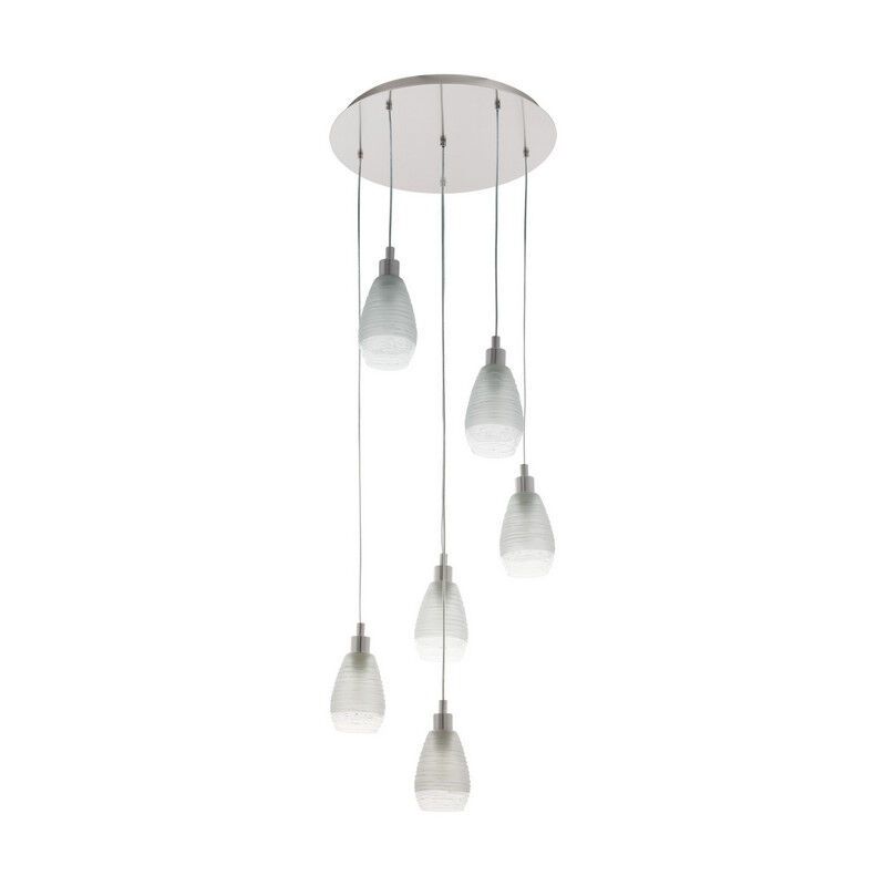 Nikkel design pendler lampe glas, Kik