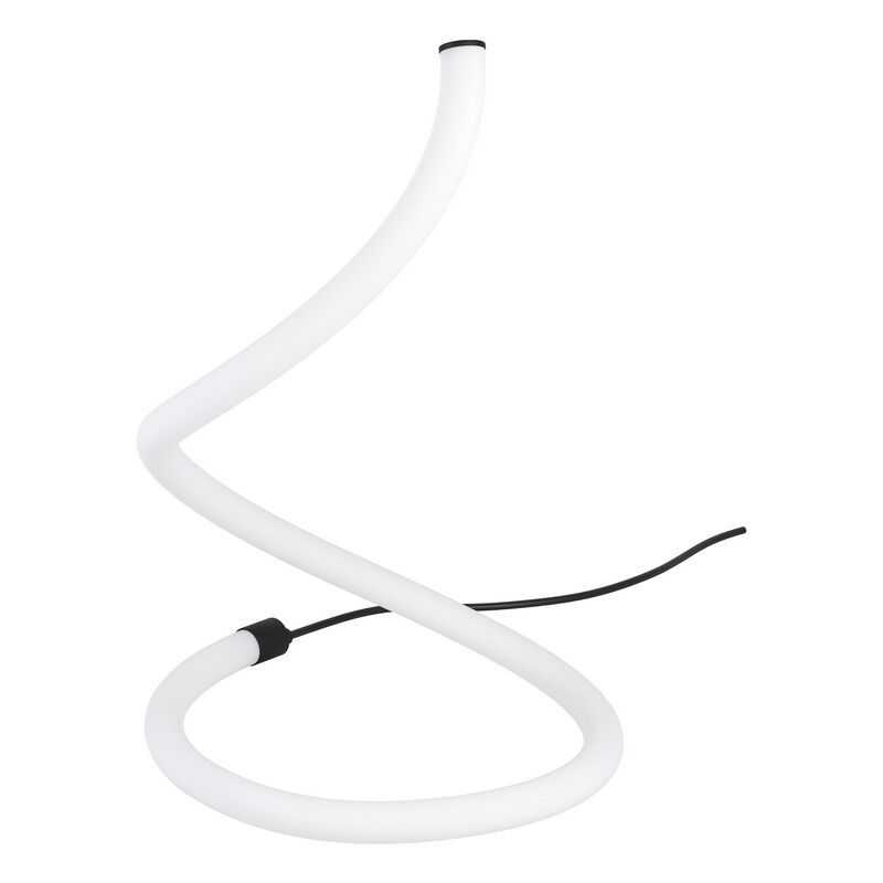 Sort modern bordlampe plast, Allal, 10W, 3000K LED, med brytare